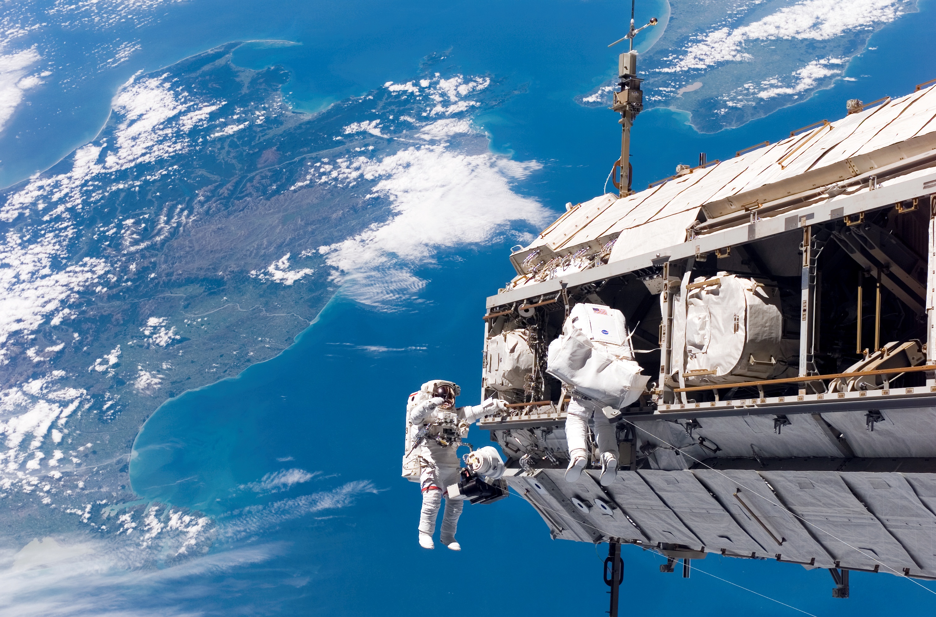 A pic taken while a real Spacewalk 