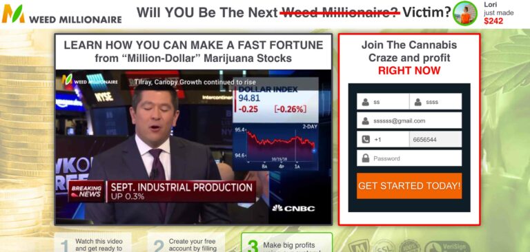 Weed Millionaire Review – Dragons Den’s Software Busted With Proof!