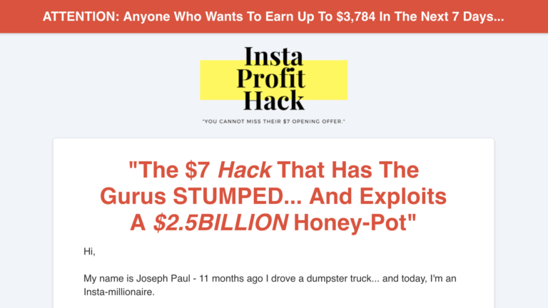 IG Profit Hack Review – Is Joseph Paul’s Instagram Profit Making System Real?