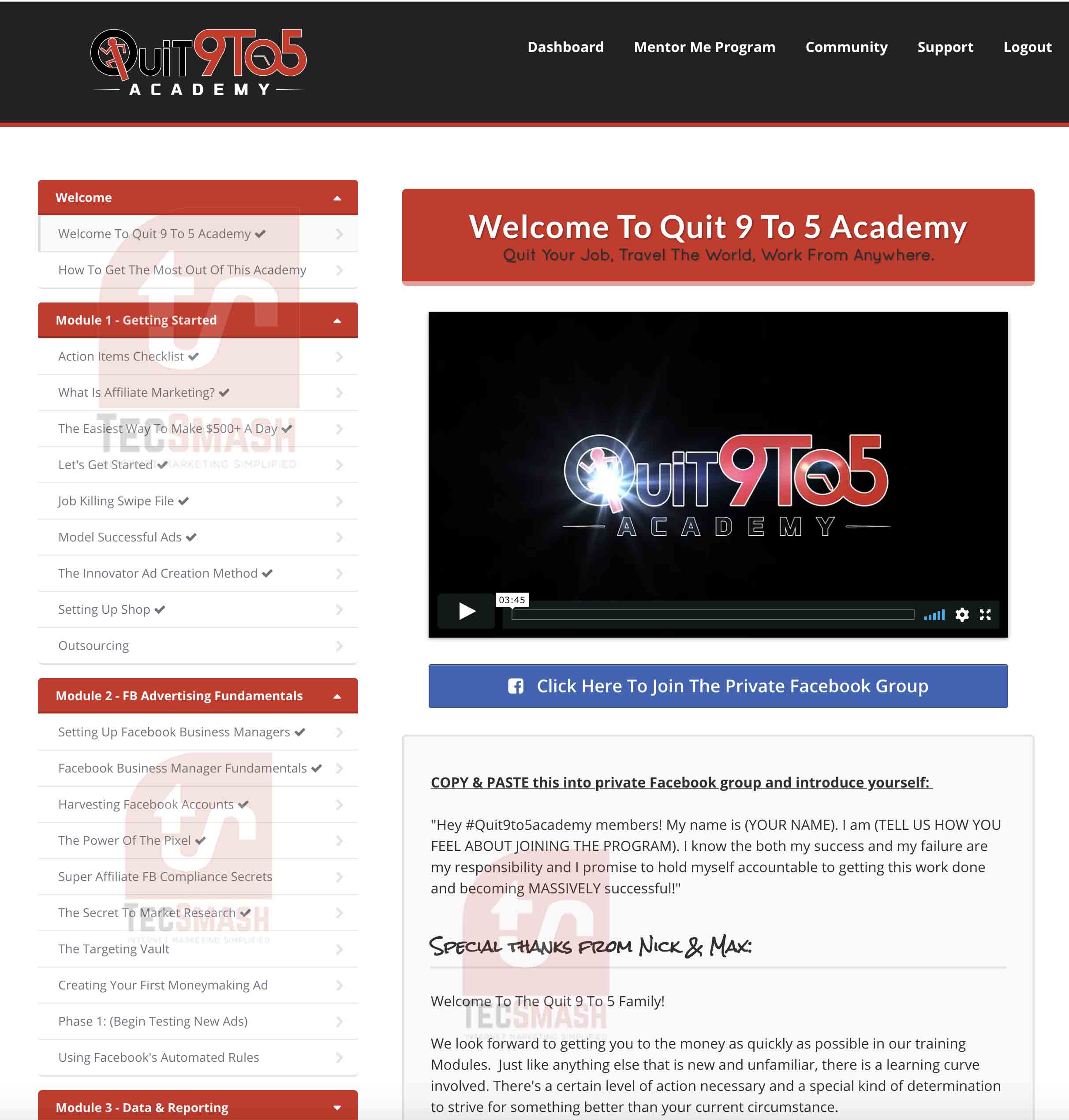 Quit 9 To 5 Academy Insider View