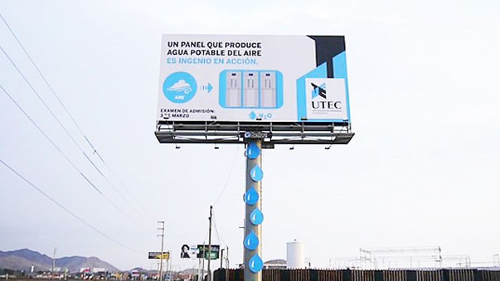 Air Purifying And Water Generating Billboards