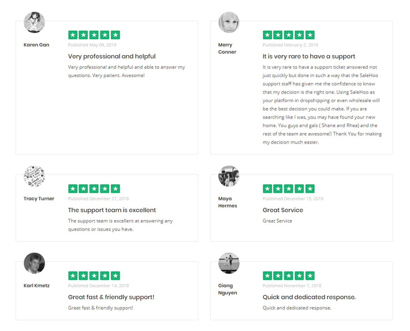 SaleHoo-Customer-reviews