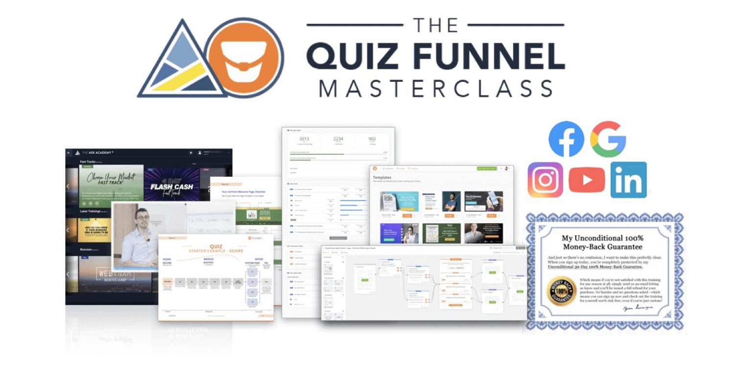 QUIZ Funnel Masterclass 2021 Review & Bonuses Ryan Levesque's Lead
