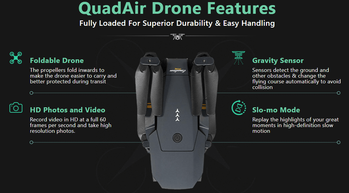 Features of QuadAir Drone