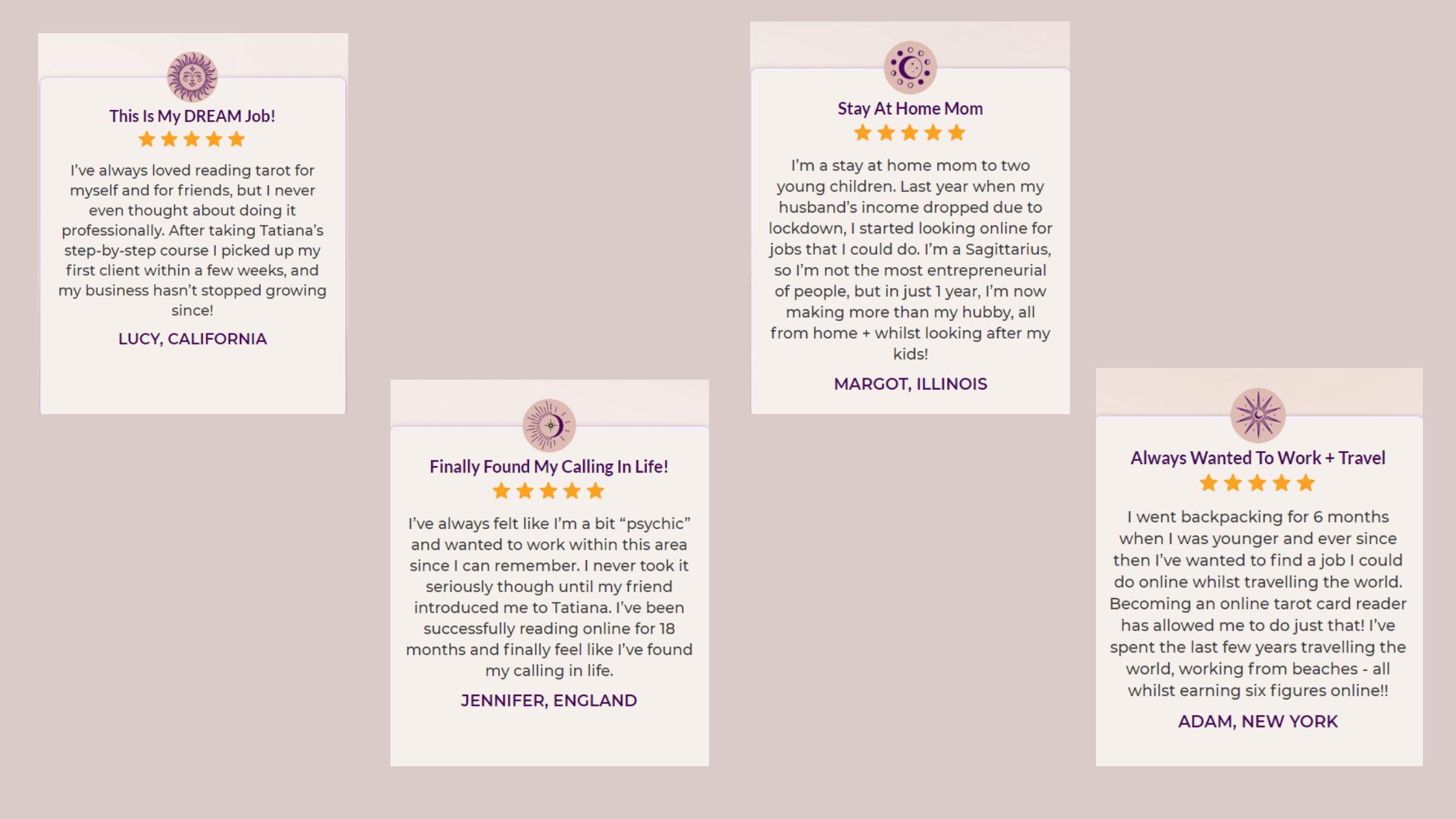 Tatianna Tarot Reading Course Customer Reviews 