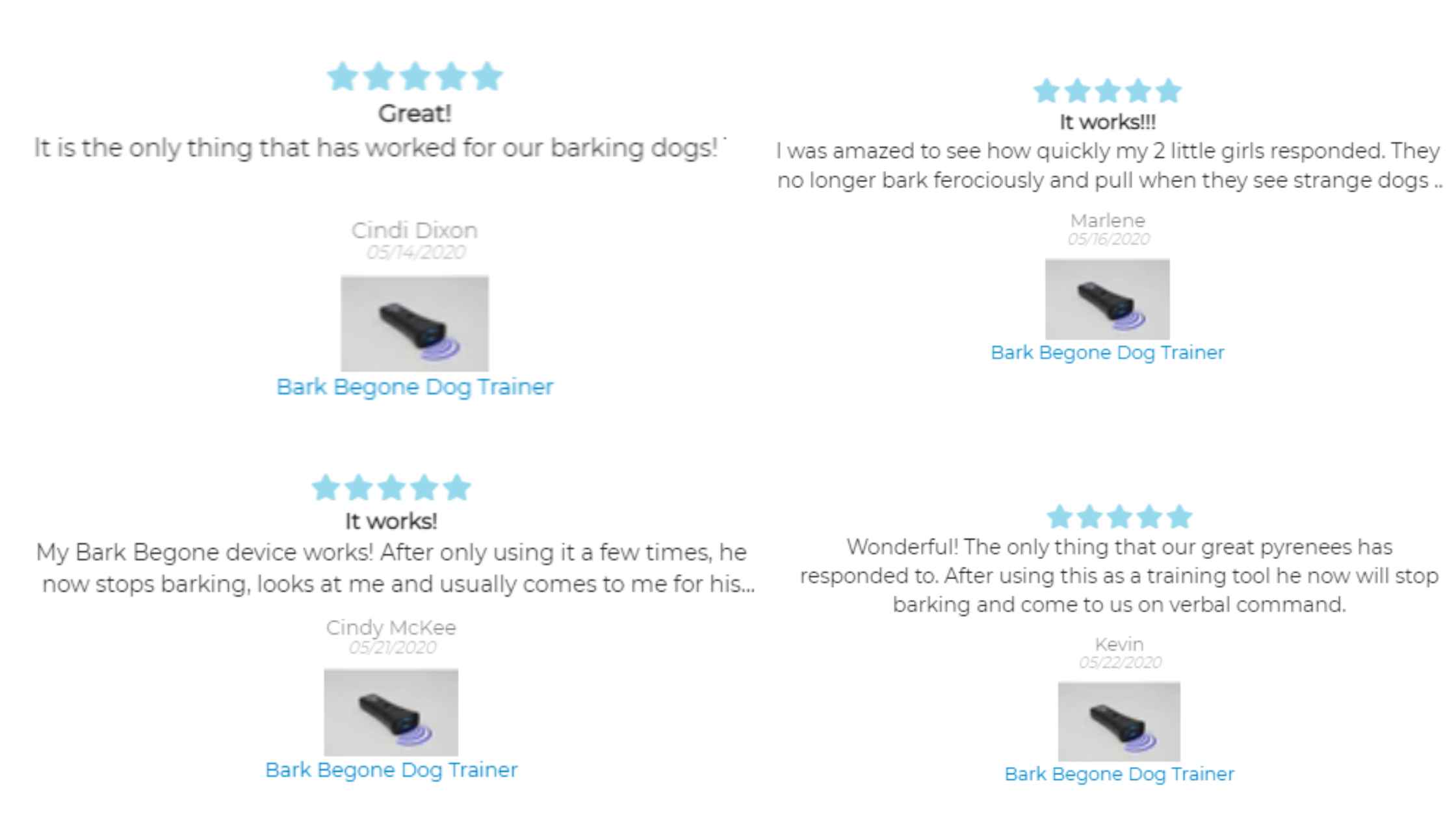 Bark Begone Customer Reviews