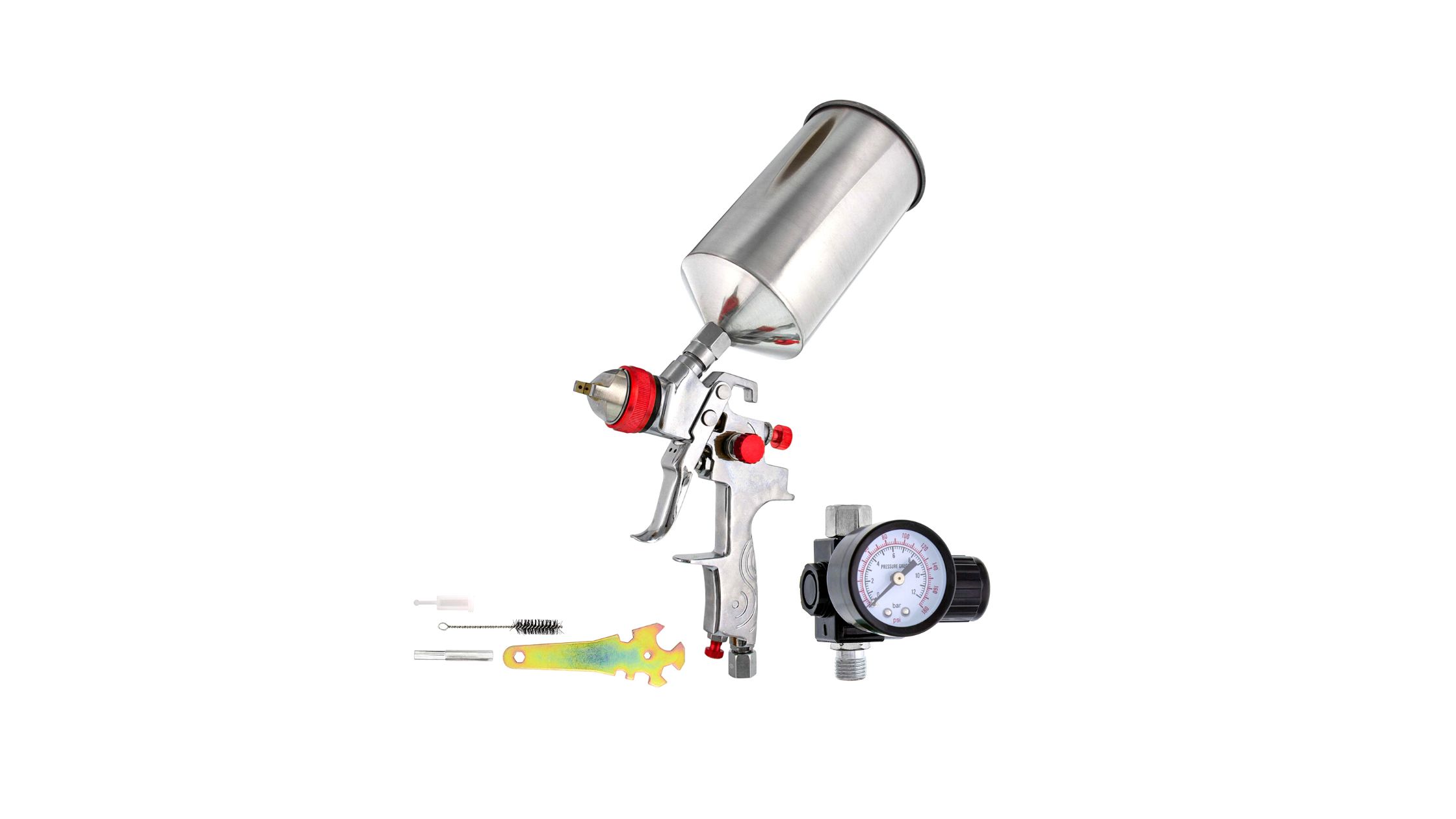 The TCP GLOBAL Professional Gravity Feed HVLP SPRAY Gun With A 1.4mm Fluid Tip